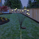 Alpine Black/Silver Metal/Plastic 27 in. H Firefly Solar Garden Stake, Pack of 20