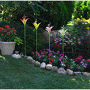 Alpine Assorted Metal 26 in. H Lily Flower Outdoor Garden Stake, Pack of 16