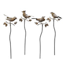 Alpine Bronze Metal 32 in. H X 9 in. L X 2 in. W Bird Outdoor Garden Stake, Pack of 12