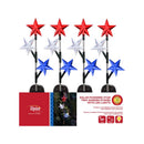 Alpine Multicolored Acrylic/Metal 33 in. H X 6 in. L X 4 in. W Patriotic Solar Garden Stake, Pack of 20