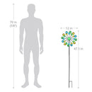 Exhart Multicolored Metal 47 in. H Double Bubble Windmill Stake, Pack of 12