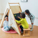 Oak - Wood Learning Tent and Climber With Desk and Chair