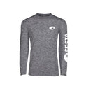Costa XL Long Sleeve Men's Crew Neck Gray Cationic Tee Shirt