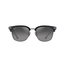 Maui Jim Kalaunu AF Unisex Shiny Black w/Dark Silver Frame Neutral Grey Lens Polarized Sunglasses