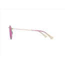 Maui Jim Pukaua Unisex Shiny Light Gold with Pink & Yellow Frame Maui Sunrise Lens Polarized Sunglas