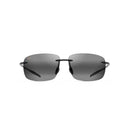 Maui Jim Breakwall Unisex Gloss Black Frame Neutral Gray Lens Polarized Sunglasses