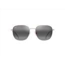 Maui Jim Olali AF Unisex Shiny Silver w/Black Frame Neutral Grey Lens Polarized Sunglasses