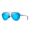 Maui Jim Waiwai Men's Matte Trans Blue Frame Blue Hawaii Lens Polarized Sunglasses