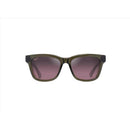 Maui Jim Hanohano Unisex Shiny Trans Green Frame Maui Rose Lens Polarized Sunglasses