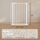 Baby Gate for Stairs and Doorways - White