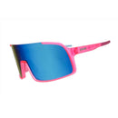 goodr Astro G - Ready The Confetti Cannon Unisex Pink Frame Blue Lens Polarized Sunglasses