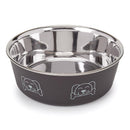 Proselect Espresso Stainless Steel 30 oz Pet Bowl For Dogs, Pack of 6