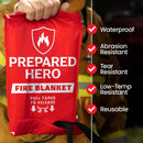 Prepared Hero Fire Blanket For Household, Pack of 7