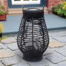 Exhart Black Plastic 14 in. H Lantern