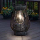 Exhart Black Plastic 14 in. H Lantern