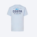 Costa M Short Sleeve Men's Crew Neck Light Blue Topwater Tee Shirt