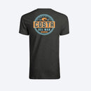 Costa M Short Sleeve Men's Crew Neck Dark Heather Prado Tee Shirt