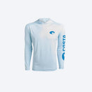 Costa XXL Long Sleeve Men's Hooded Arctic Blue Technical Hood Tee Shirt