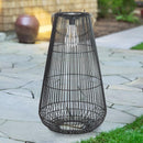 Exhart Black Plastic 21.5 in. H Lantern