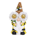 Exhart Assorted Resin 11 in. H Beekeeper Gnome Solar Statue, Pack of 3