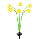 Exhart Yellow Metal/Plastic 27 in. H Flower Spray Solar Garden Stake, Pack of 12