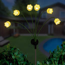 Exhart Yellow Metal/Plastic 27 in. H Flower Spray Solar Garden Stake, Pack of 12