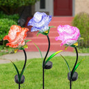 Exhart Assorted Plastic 37.4 in. H Solar Garden Stake, Pack of 12