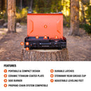 Blackstone 2 Burner Liquid Propane Tabletop Outdoor Griddle Black