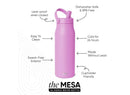 34oz Mesa Lily Water Bottle Light Purple