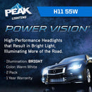 Peak Power Vision Halogen Forward Lighting Automotive Bulb H11-55W