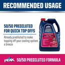 Peak Asian Red/Pink 50/50 Antifreeze/Coolant 1 gal, Pack of 6