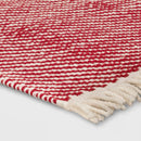 Rectangle Red Striped Rug - 2'10" x 1'8"