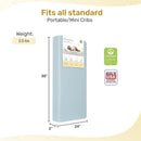 Snuggles Extra Firm Fiber Portable and Mini Crib Mattress - Blue Mist