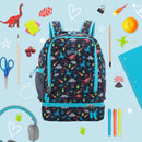 2-in-1 17" Backpack & Insulated Lunch Bag - Dino