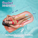 2 Pack Pool Lounger With Cup Holder - Inflatable Floats for Adults for Summer Party Favors
