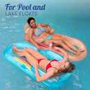2 Pack Pool Lounger With Cup Holder - Inflatable Floats for Adults for Summer Party Favors