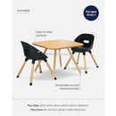 Play Kit (Play Table/Play Chair Set) - Natural Table w/ Charcoal Chairs