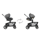 Pivot Troop Companion Double Modular Travel System - Bluestone Gray