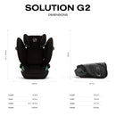 Solution G2 Folding Travel High Back Booster - Moon Black