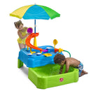 Two-Tier Blue Plastic Outdoor Water Table - Multi-color