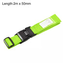 PP Travel Packing Suitcase Belts with Buckle and Combination Lock 2 Pcs Light Green