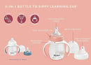 2-in-1 Baby Bottle Sippy Cup - Oat