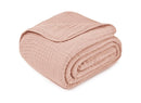 Muslin Cotton Blanket for Adults - Queen 90" x 90" - Blush