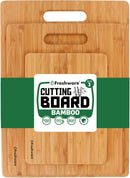 3-Piece Bamboo Cutting Board Set – Food-Grade Wooden Kitchen Chopping Boards, Knife-Friendly, Lightweight with Hanging Hole