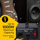 ELC T-1000 Voltage Converter Transformer - Step Up/Down - 110v to 220v / 220v to 110v Power Converter - Circuit Breaker Protection, CE Certified [3-Years Warranty]
