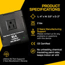 ELC 300 Watt Voltage Converter Transformer Heavy Duty Compact - Step Down - 220/240 to 110/120 Volt - Light Weight - Travel - For Hair Straightener, Toothbrush, TVs, Laptops, Chargers
