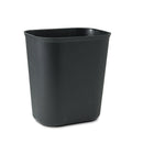 Rubbermaid Fire-Resistant Wastebasket, Rectangular, Fiberglass, 3.5 Gal, Black - RCP254100BK