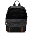 18L Luxe Journey Twill and Vegan Leather Backpack - Black