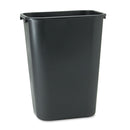 Rubbermaid Deskside Plastic Wastebasket, Rectangular, 10.25 Gal, Black - RCP295700BK