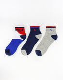 Polo Ralph Lauren Polo Sport Colorblock 3-Pack Quarter Socks